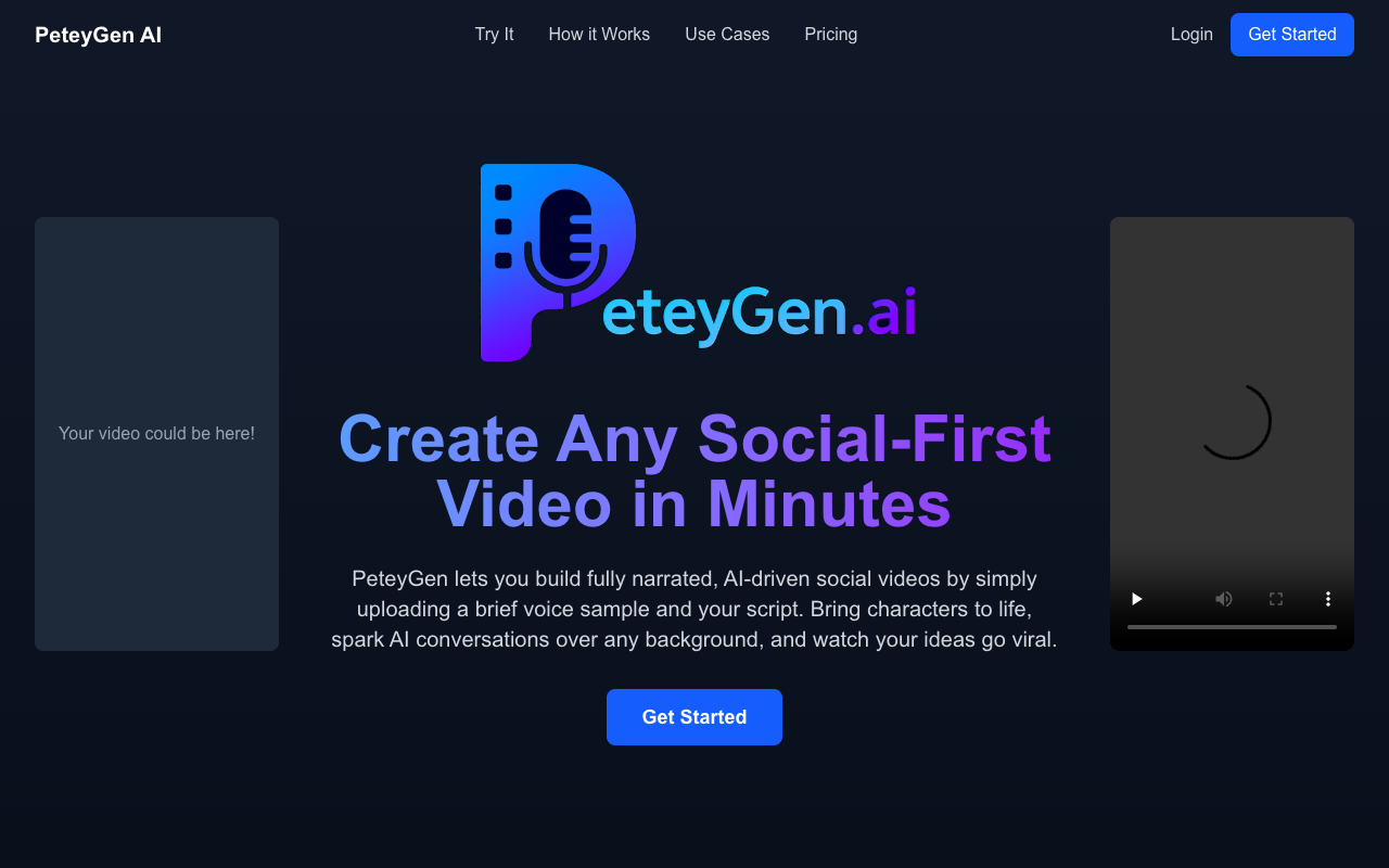 PeteyGen AI - Create Fun Videos with Cloned Voices Like Peter Griffin