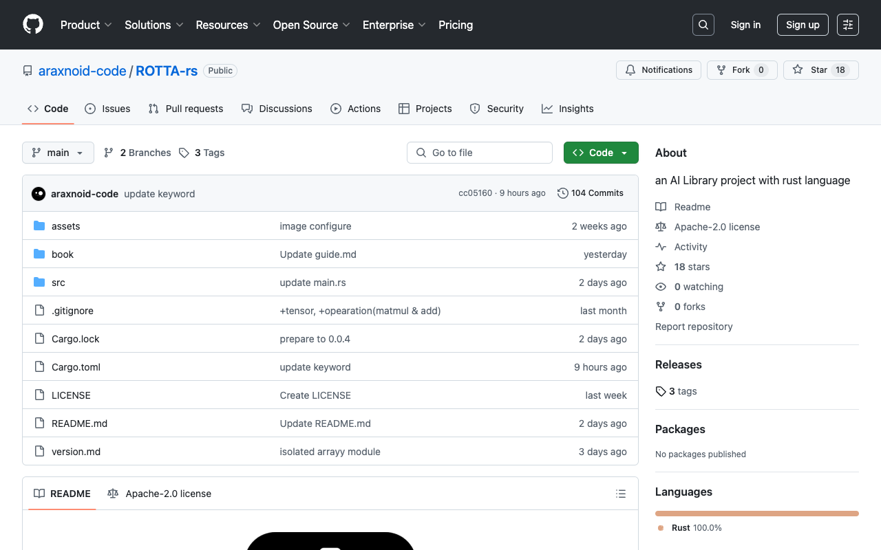 ROTTA-rs - An AI Library in Rust for Building Intelligent Applications