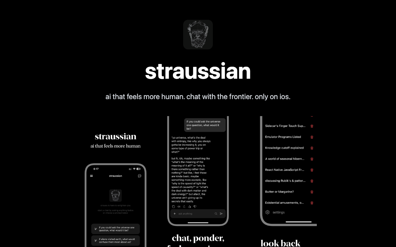 Straussian - An AI chatbot that feels more human