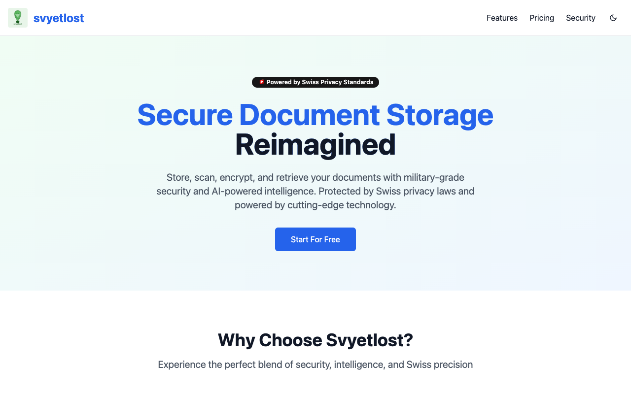 Svyetlost - Secure document storage and scanning at your fingertips