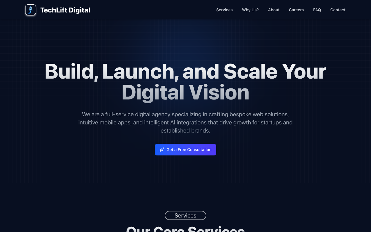 TechLift Digital - A software company providing custom web and app solutions