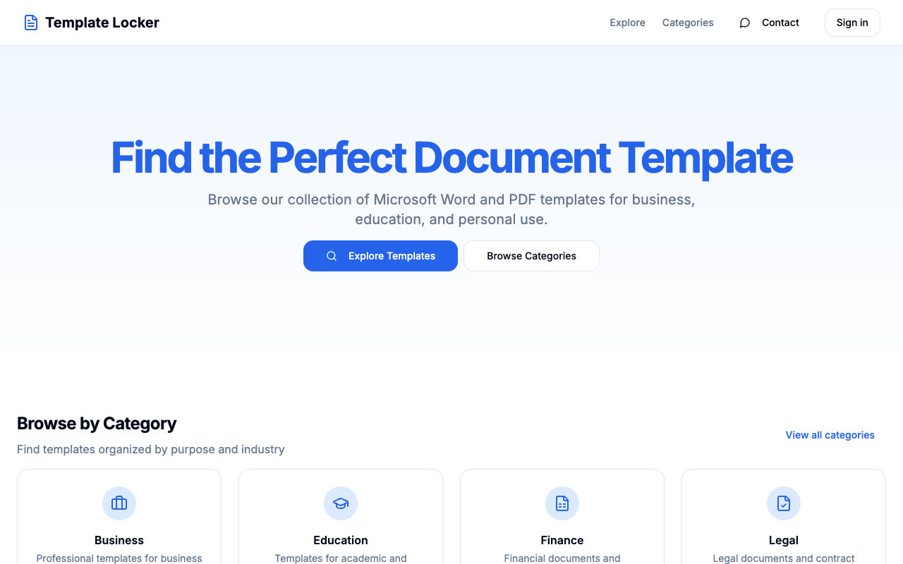 Template Locker - An AI-powered document template management tool for easy editing and discovery