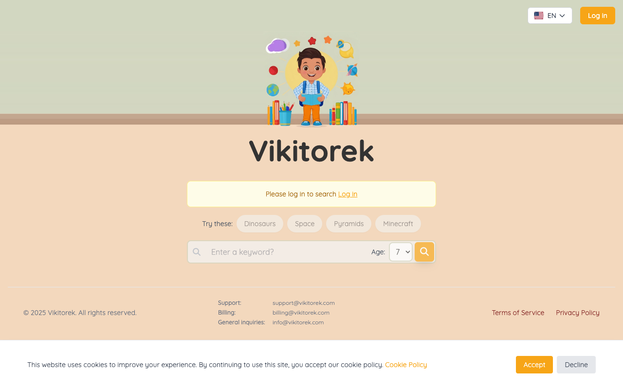 Vikitorek - A Kids Wiki Assistant that Summarizes Wikipedia for Children