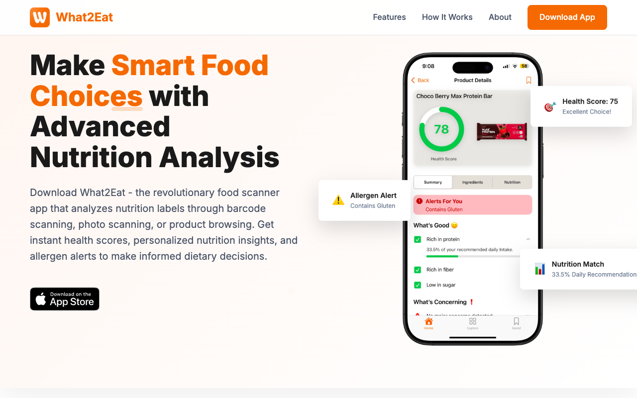 What2Eat - A Smart Food Scanner App to Analyze Nutrition Labels