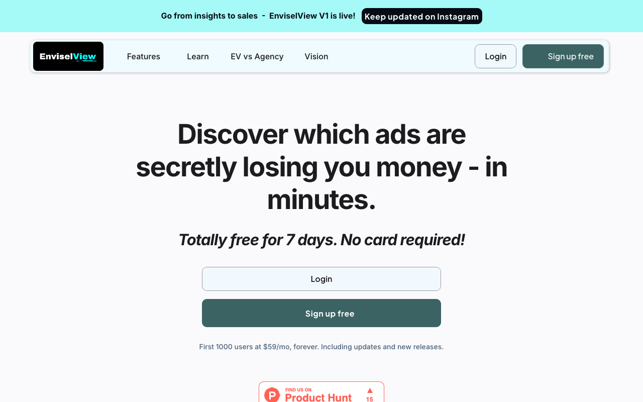 EnviselView - Your AI-powered dashboard for smarter Shopify sales tracking