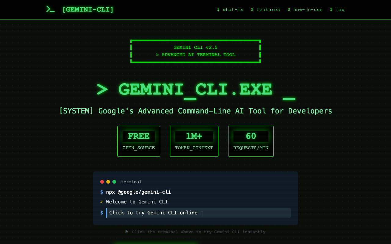 Gemini CLI - A powerful command-line AI tool by Google for developers