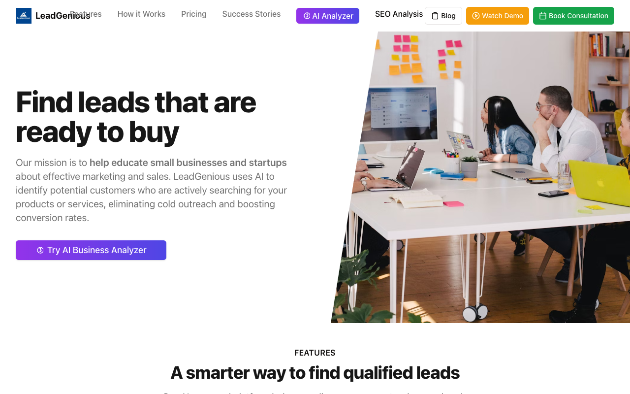 LeadGenious - An AI-powered platform to find leads ready to buy