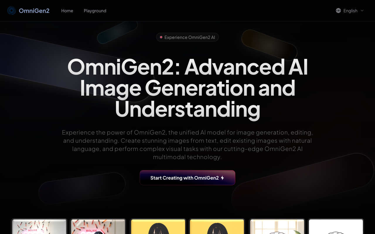 OmniGen2 - An advanced AI image generator and editor that transforms text into stunning visuals