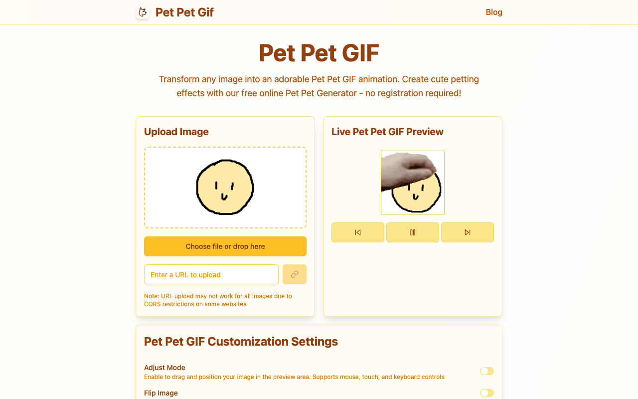Pet Pet Gif - Create adorable pet pet GIFs online with our free generator