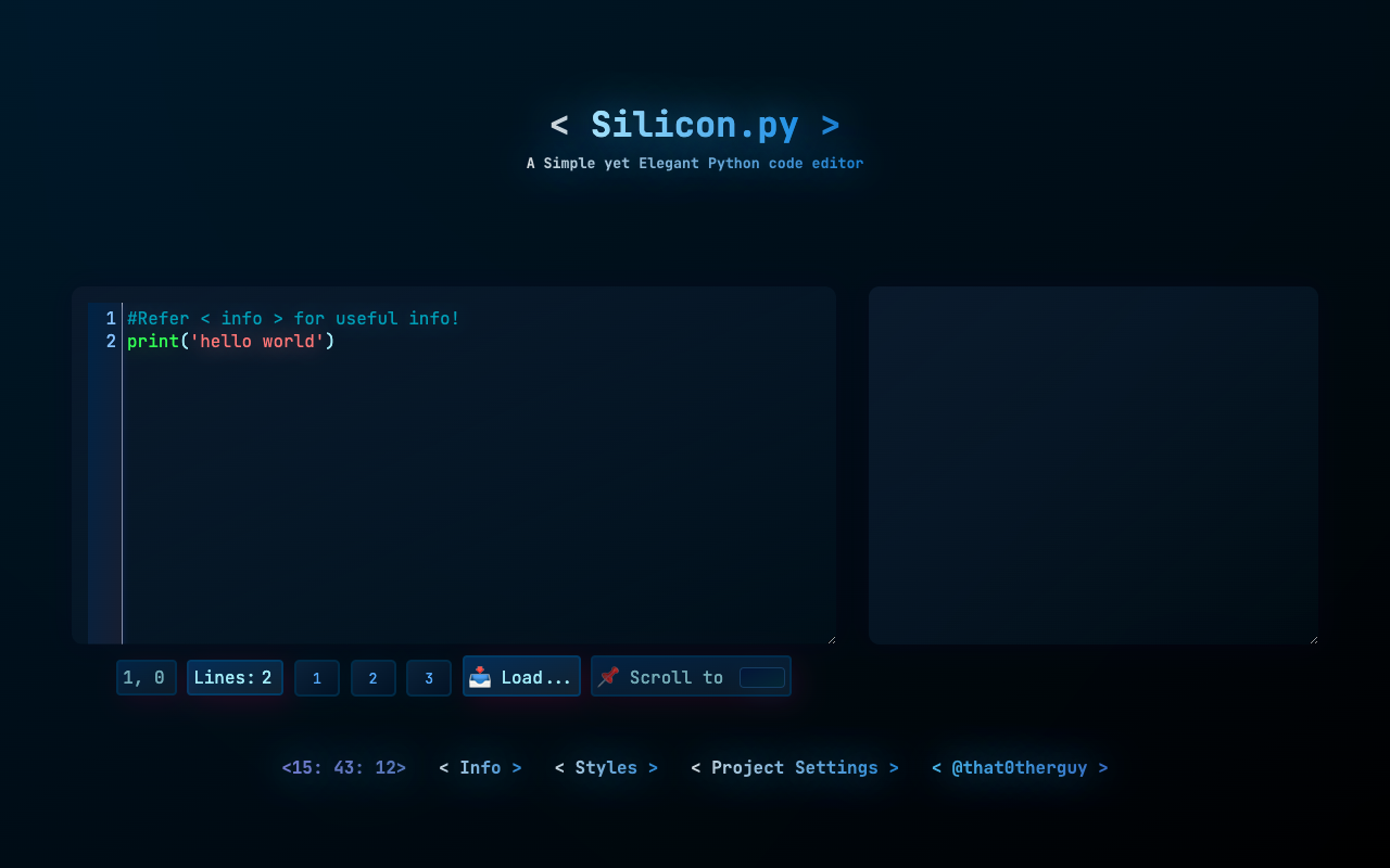 Silicon-Py - A Simple yet Elegant Python Code Editor for Effortless Coding