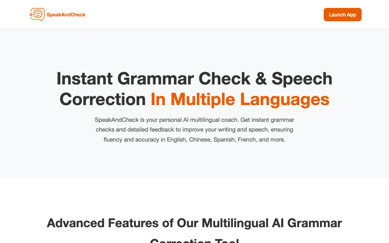 SpeakAndCheck - Your AI language coach for smarter speaking and better writing