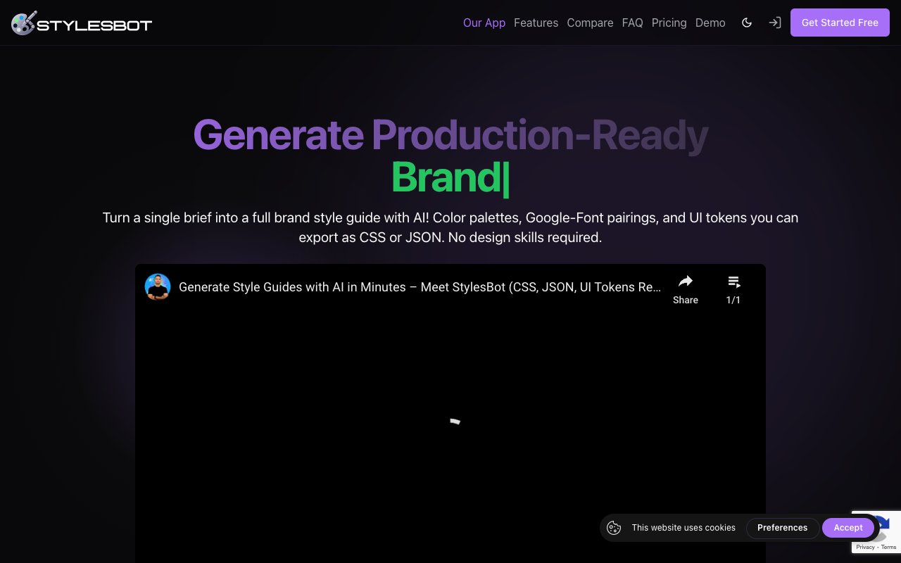 StylesBot - An AI tool for creating a complete brand style guide