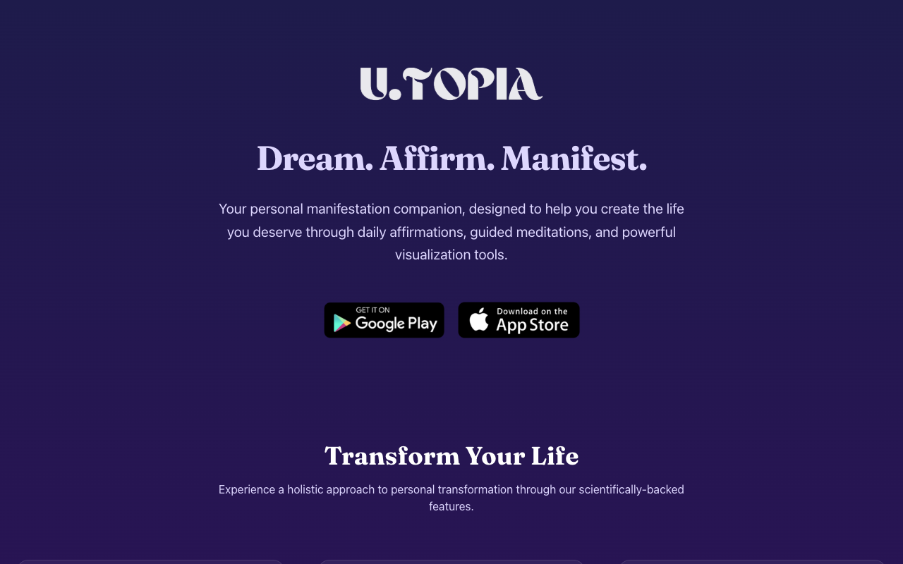 U.TOPIA - An all-in-one app to help you manifest your dream life with clarity