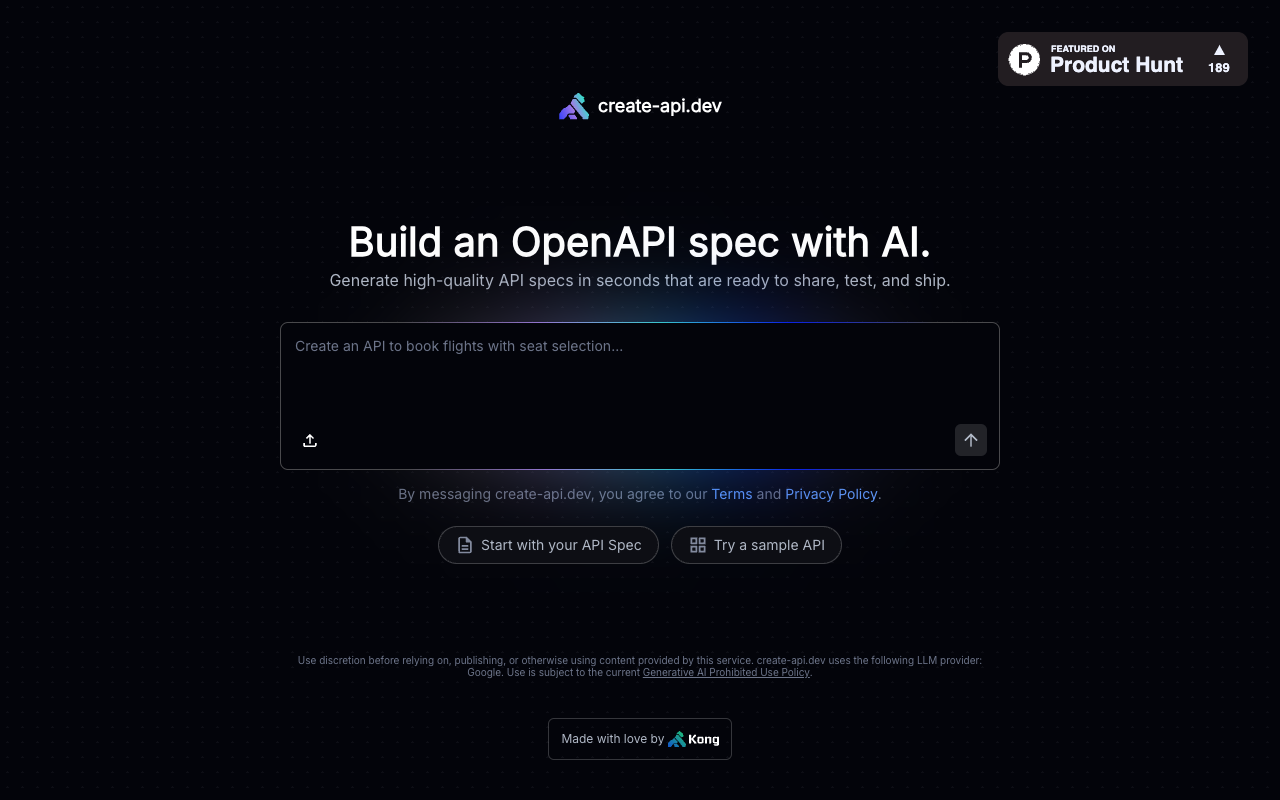 create-api.dev - Generate and share OpenAPI specs with AI