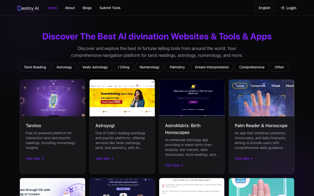 Destiny AI Tools - Your Guide to the Best AI-Powered Divination Tools