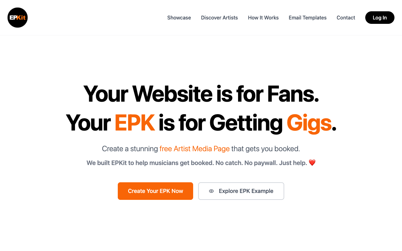EPKit - The fastest way to create professional Electronic Press Kits for musicians