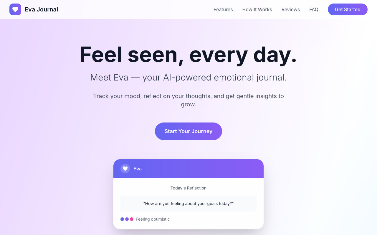 Eva Journal - Your AI-powered emotional journal for personal growth