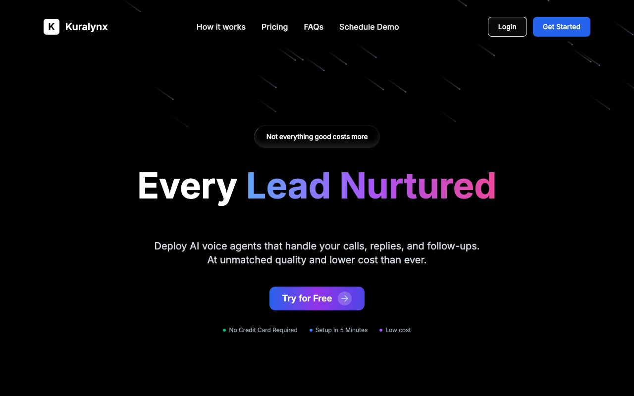 KuralynX - AI voice call agents that help businesses communicate efficiently