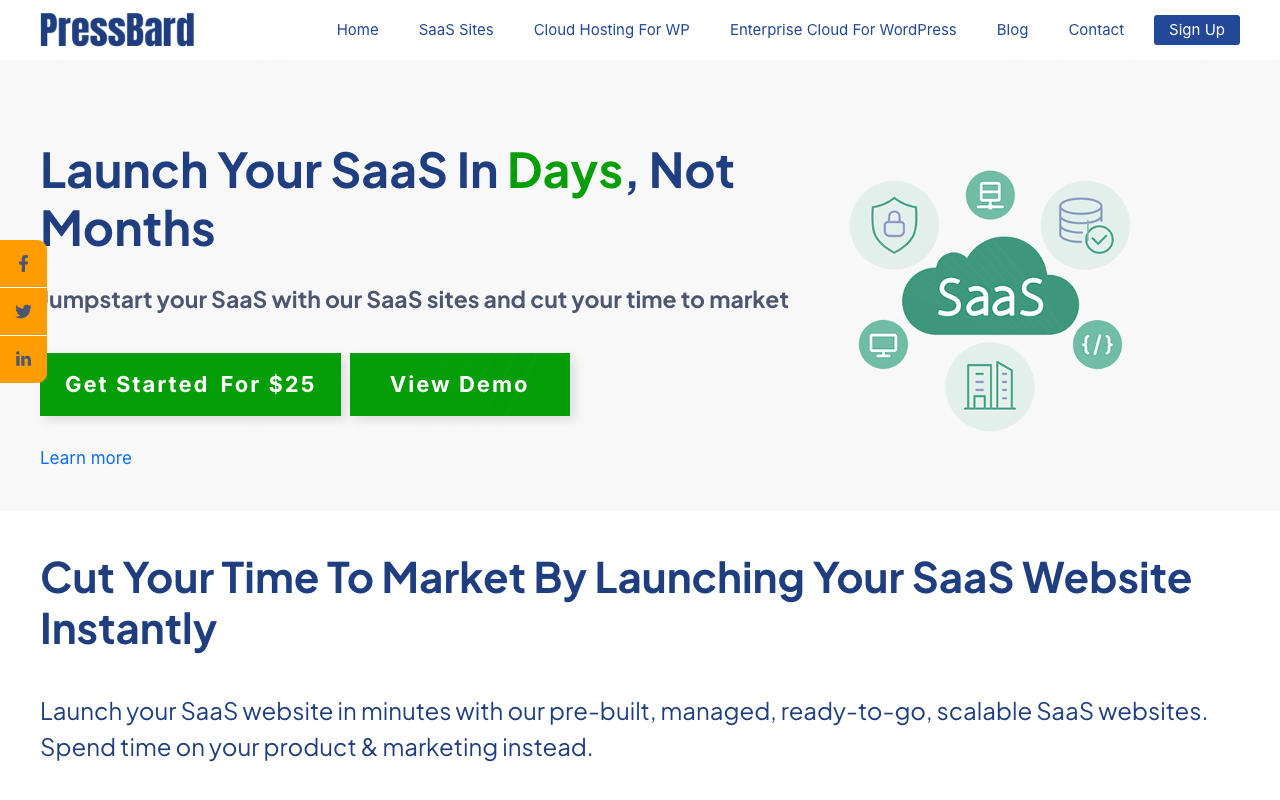Launch Your SaaS in Minutes - Fully-managed SaaS Sites with Instant Setup
