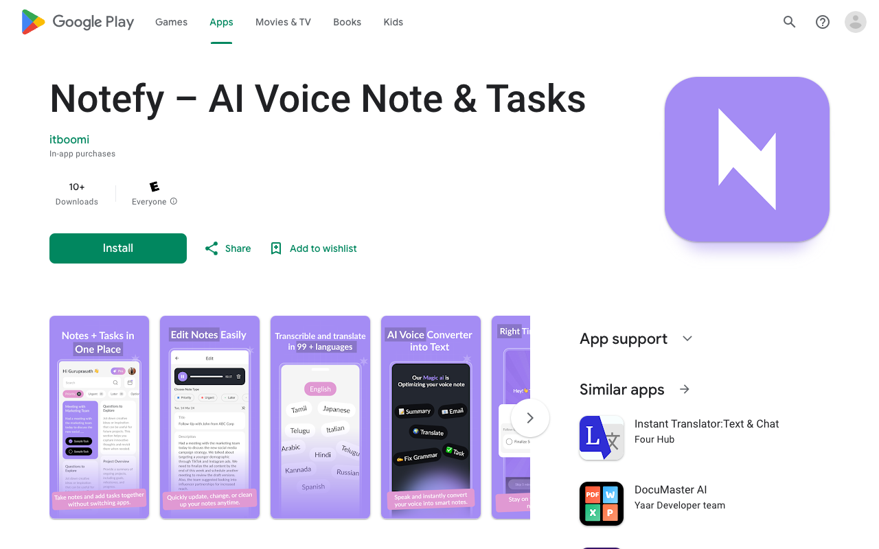 Notefy - An AI tool that transforms voice notes into organized tasks