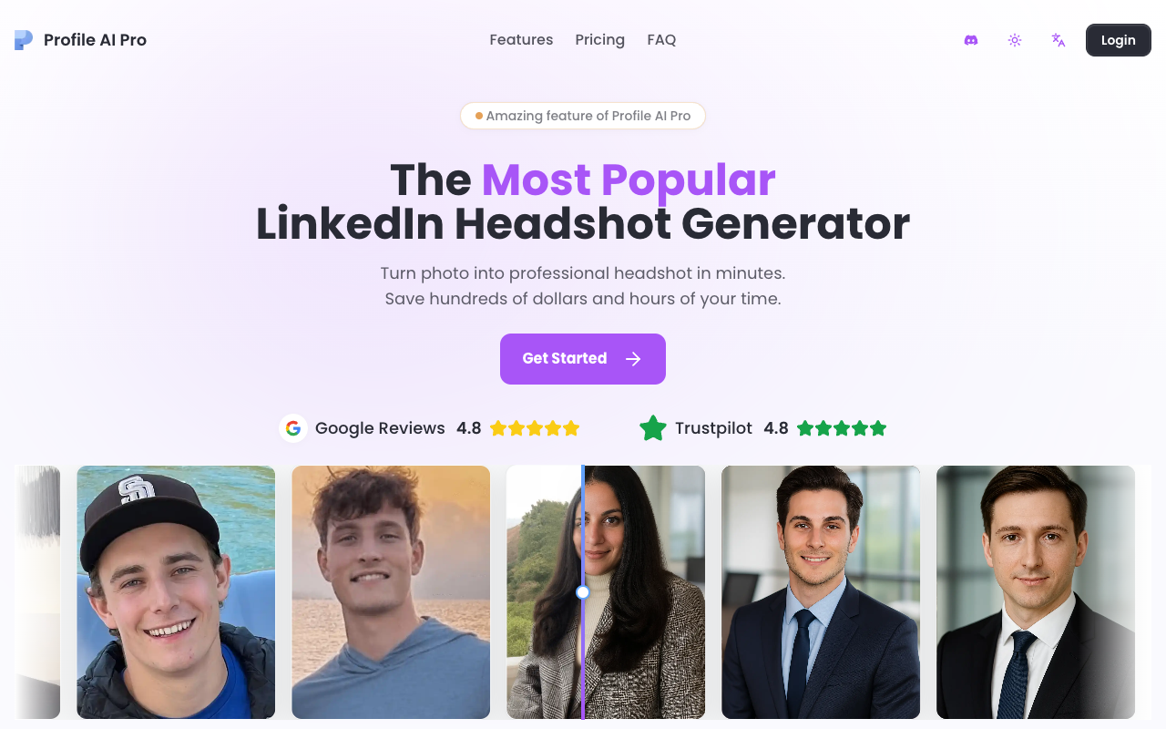 Profile AI Pro - Create Professional LinkedIn Headshots with AI Technology