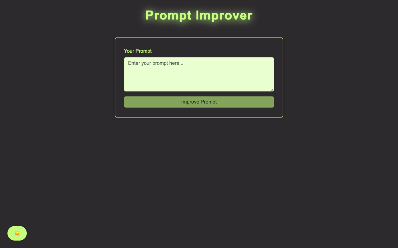Prompt Improver - A simple and free tool to enhance AI prompts for better clarity