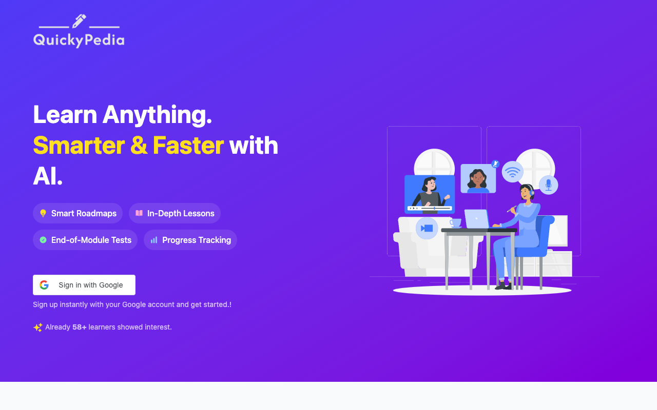 QuickyPedia - A smarter way to learn anything with AI assistance