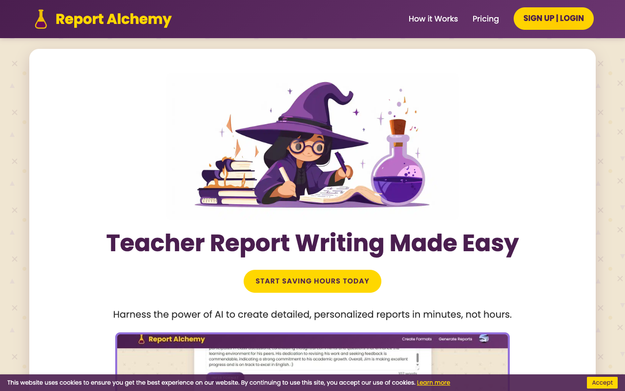 Report Alchemy - An AI tool that transforms report writing for teachers