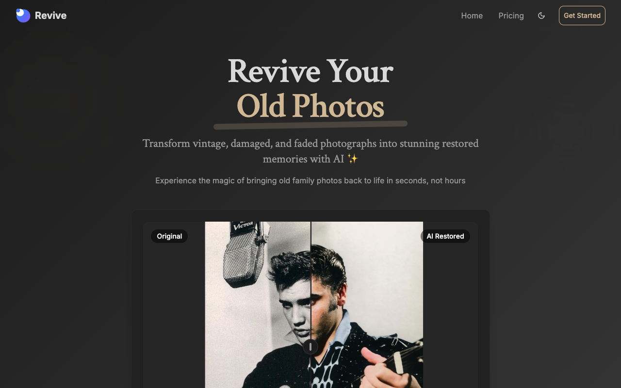 Revive - Bring your memories back to life with AI photo restoration