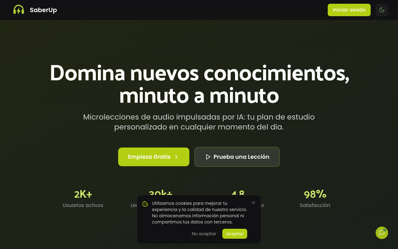 SaberUp - An AI-powered platform for personalized audio courses