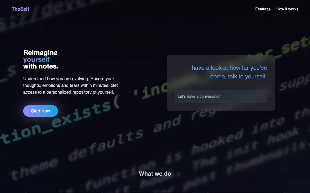 TheSelf - An AI tool that helps you talk to yourself and understand your thoughts